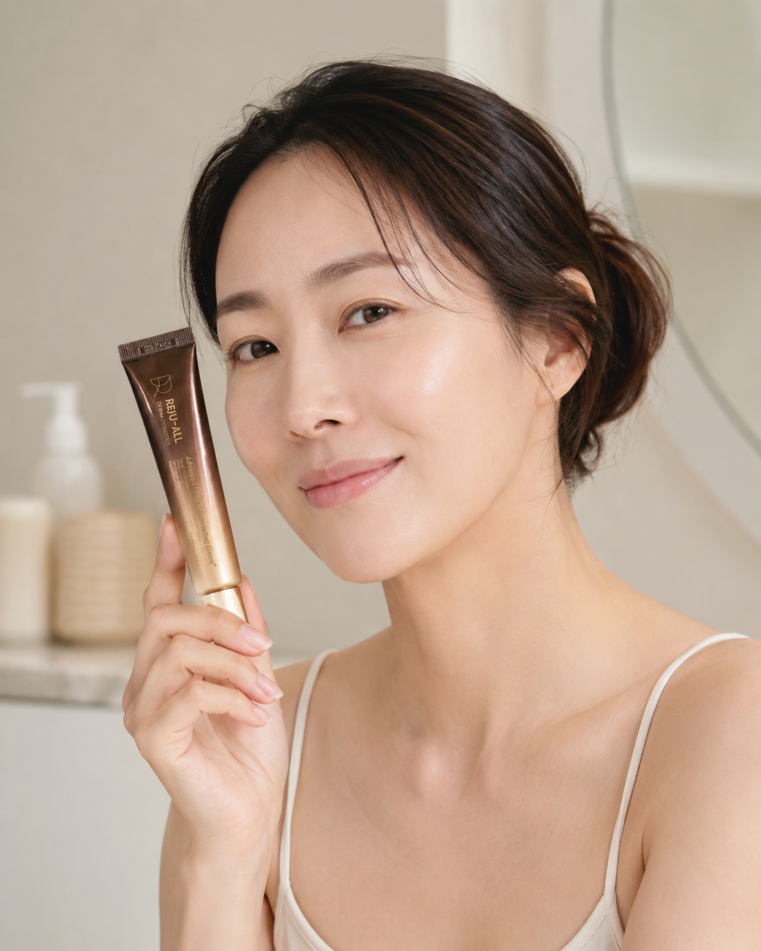 Model holding Dr. Reju-All PDRN cream